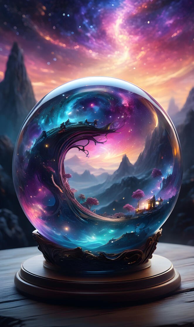 Galaxy In A Globe #3