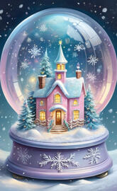 My pastel Christmas and a snowflow