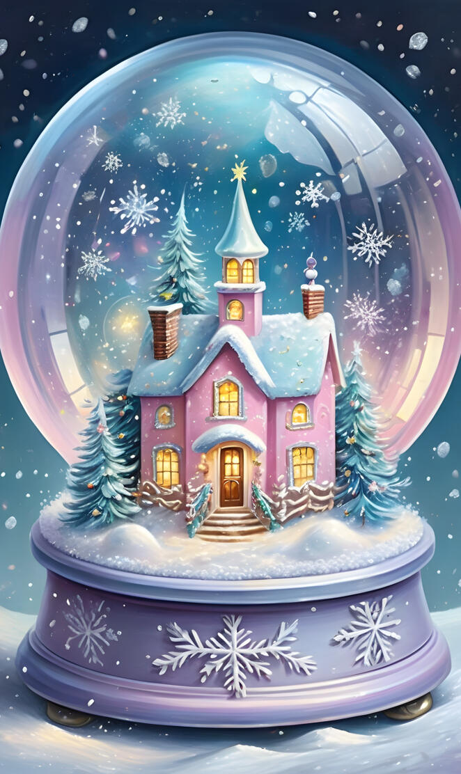 My pastel Christmas and a snowflow