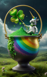 a statue of a unicorn on a globe