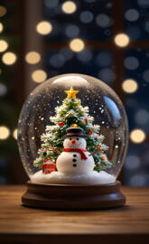 "Magical Christmas Snow Globe – Festive Glow"