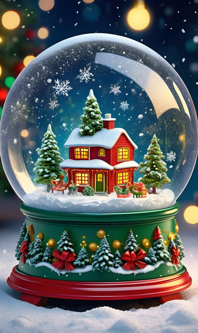 an original snow globe for Christmas