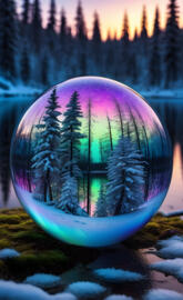 winter wonderland in a glass globe