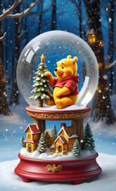 Winnie the Pooh Christmas snow globe