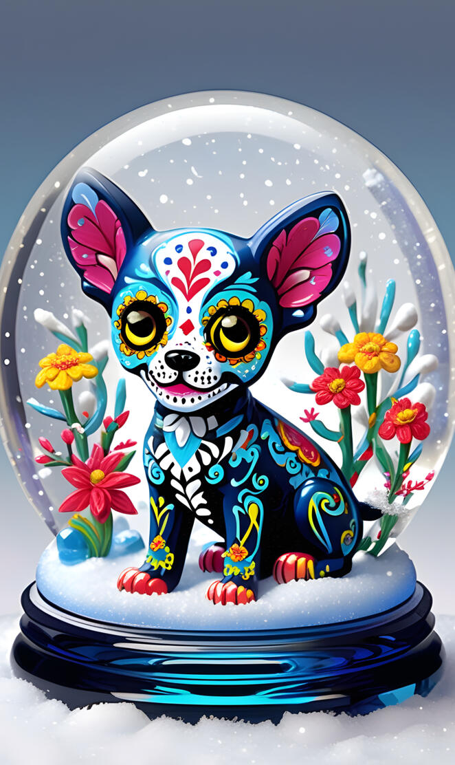 sugar skull puppy