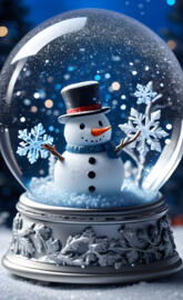 snowman enjoying the snow