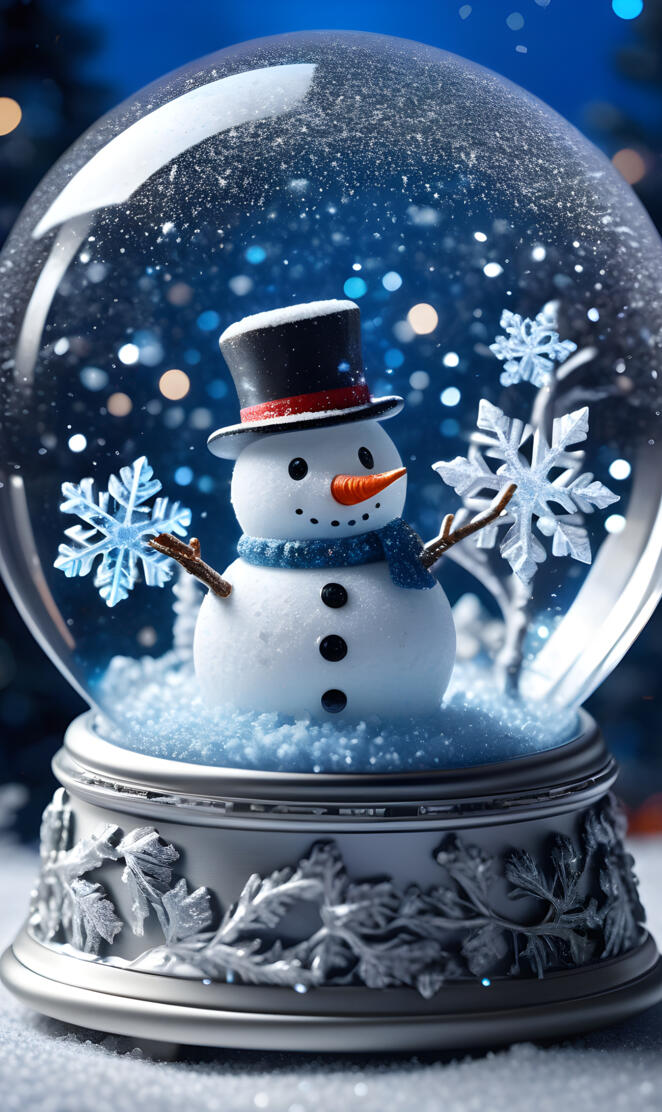 snowman enjoying the snow