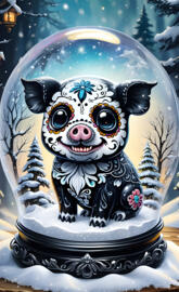 Sugar skull pig