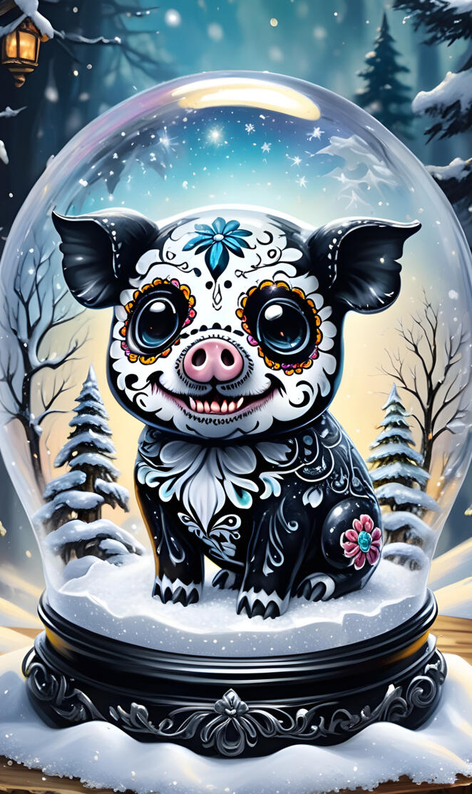Sugar skull pig