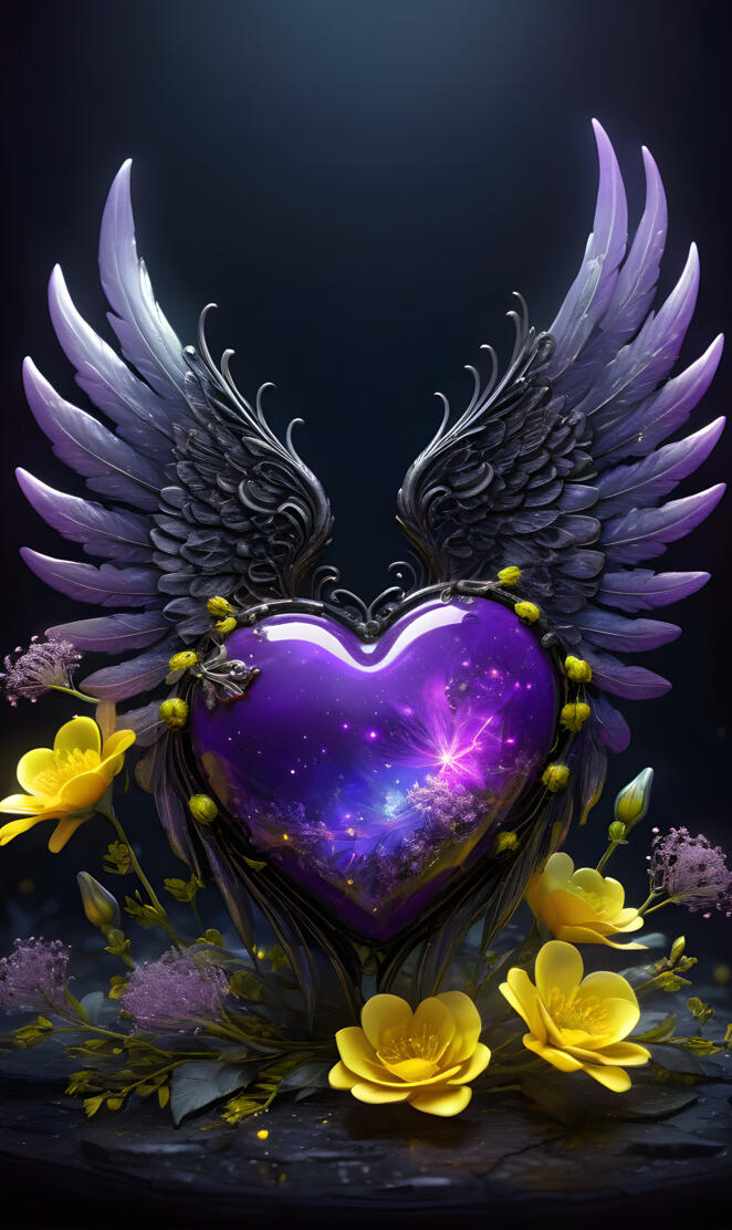 a blue and purple globe with flowers