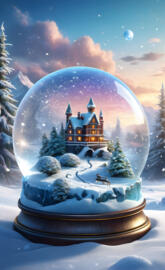 house on the snowy hill