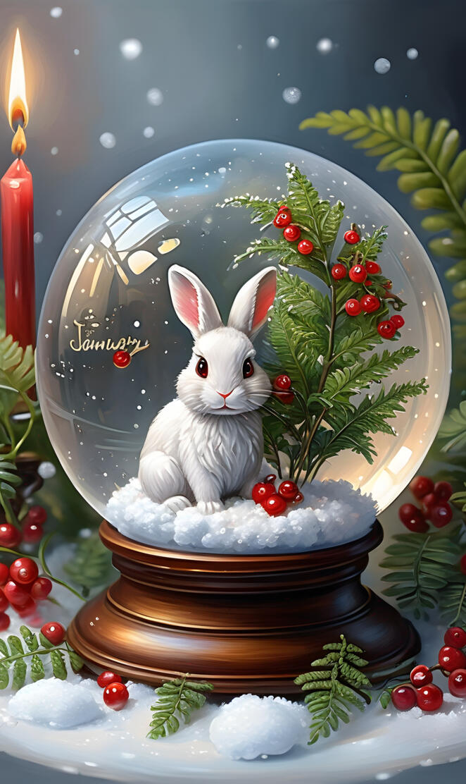January winter bunny