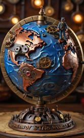 a blue and gold shield