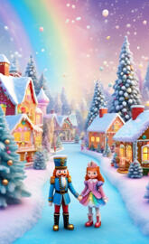 Lady Ginger in alpine village