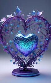 a blue and white globe with flowers on it