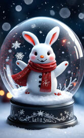 snowflakes bunny
