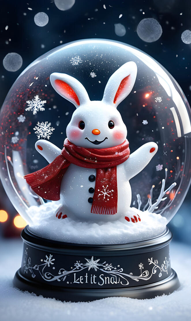 snowflakes bunny