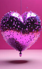 a purple balloon with a string