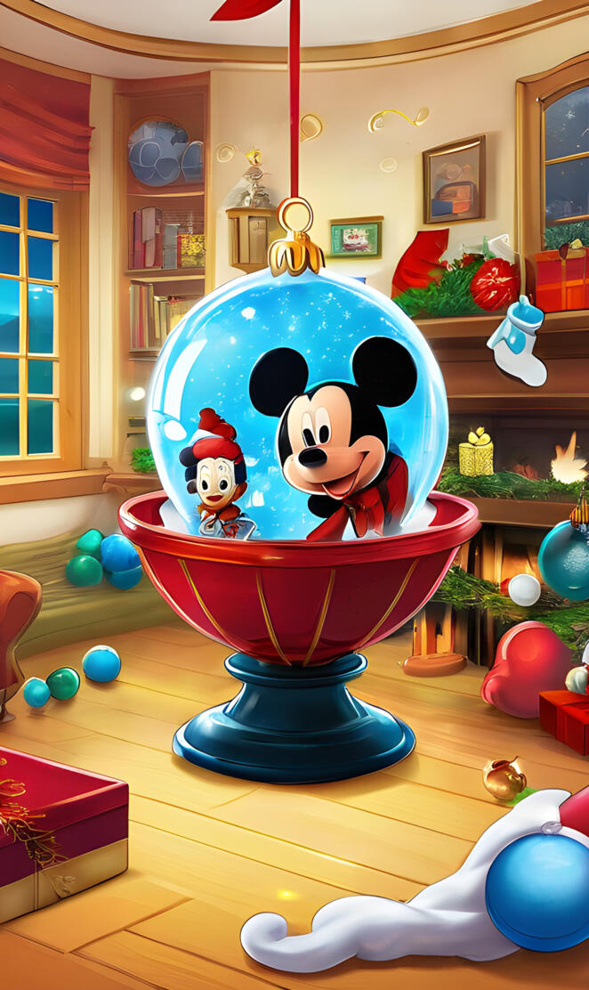 a blue and white globe in a room with a person's feet