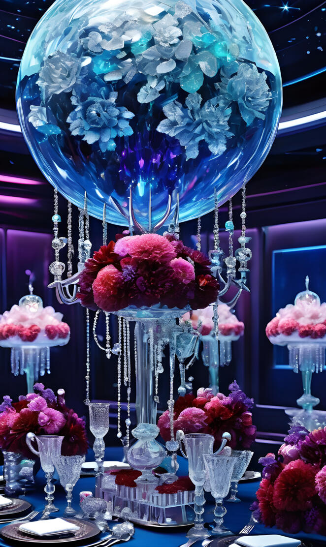 a large display of flowers