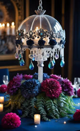 a glass vase with flowers