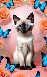 a cat with blue eyes