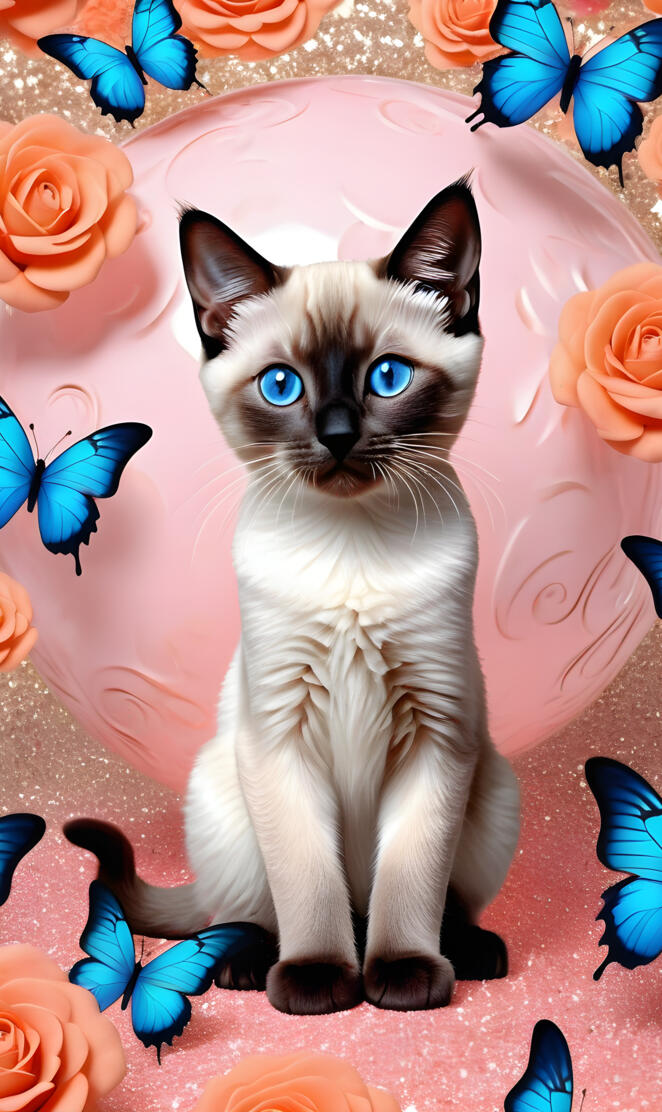 a cat with blue eyes