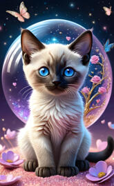 a cat with blue eyes