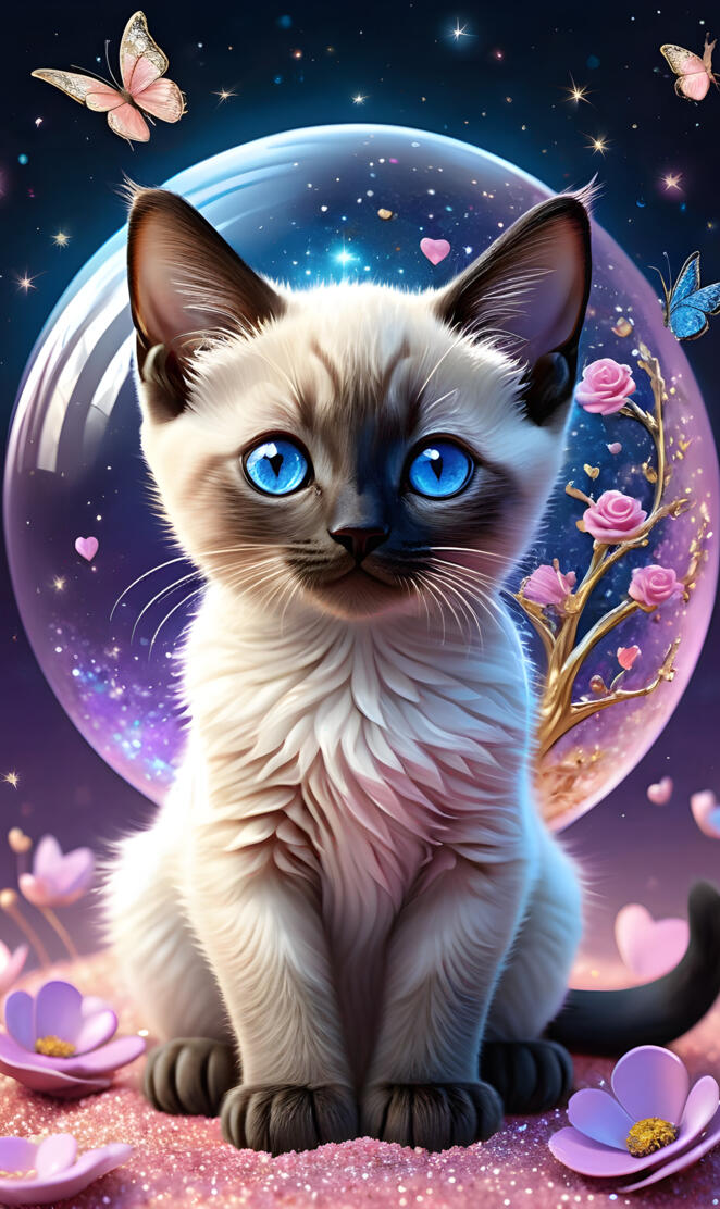 a cat with blue eyes