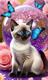 a cat with blue eyes