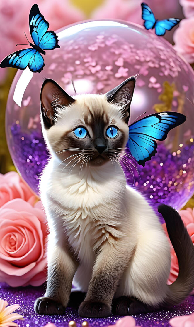 a cat with blue eyes