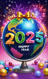 a colorful poster with a star and text