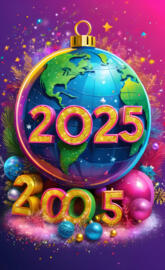 a christmas tree with a gold and red and blue background