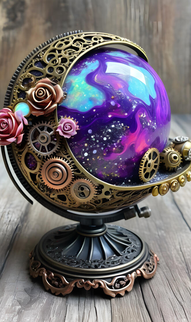 a colorfully decorated helmet