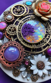 a group of colorful plates