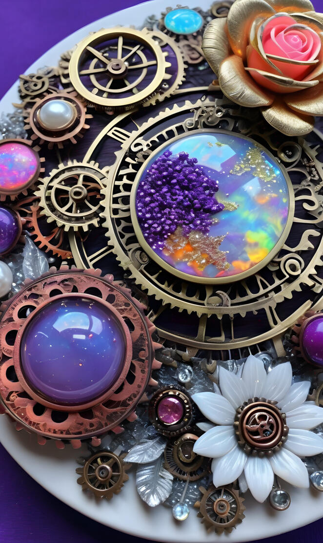 a group of colorful plates