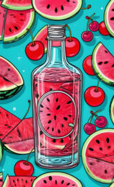 a group of colorful food items