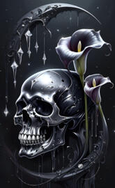 lily skull moon