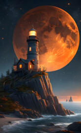 a lighthouse on a cliff