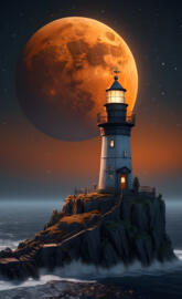 a lighthouse on a rocky cliff