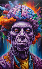 "Purple Haze all in my Brain" (oil painting)