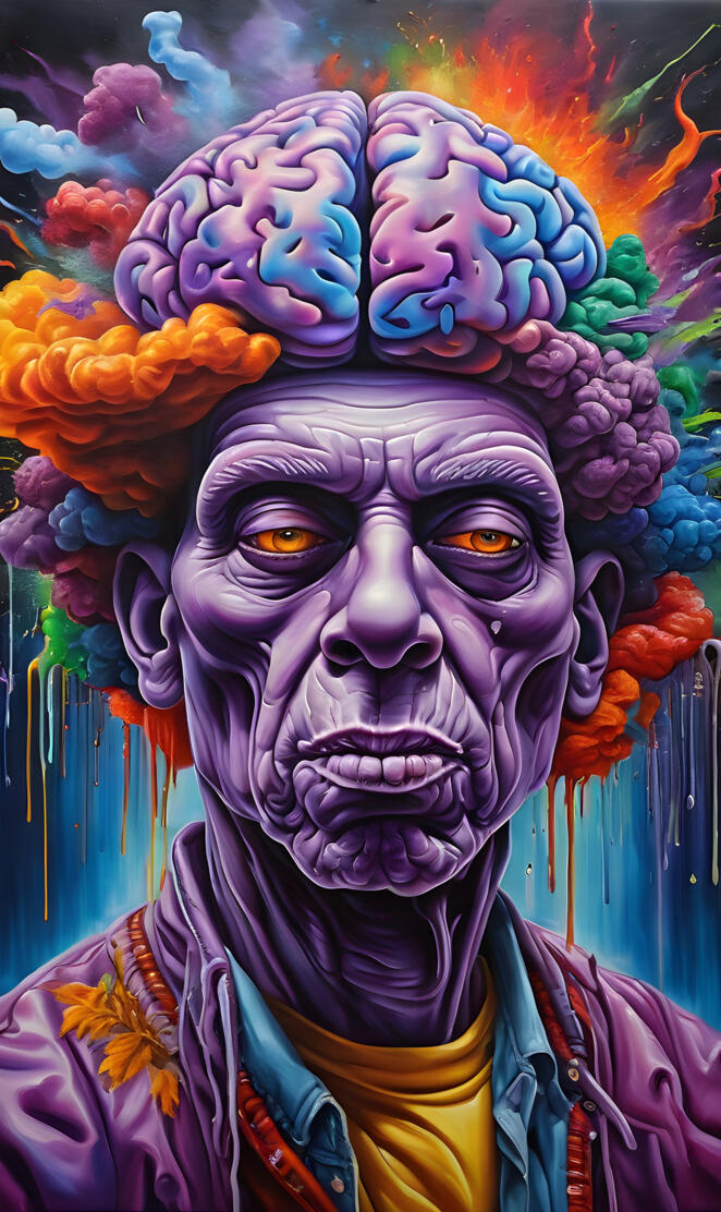 "Purple Haze all in my Brain" (oil painting)