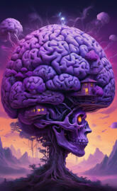 "Purple Haze all in my Brain" (digital art)