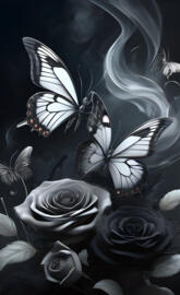 Black and White Butterflies