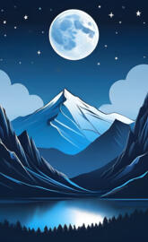 Night Mountain Vector