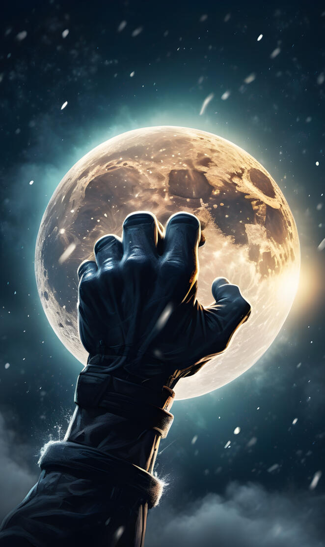 moon throwing a fist