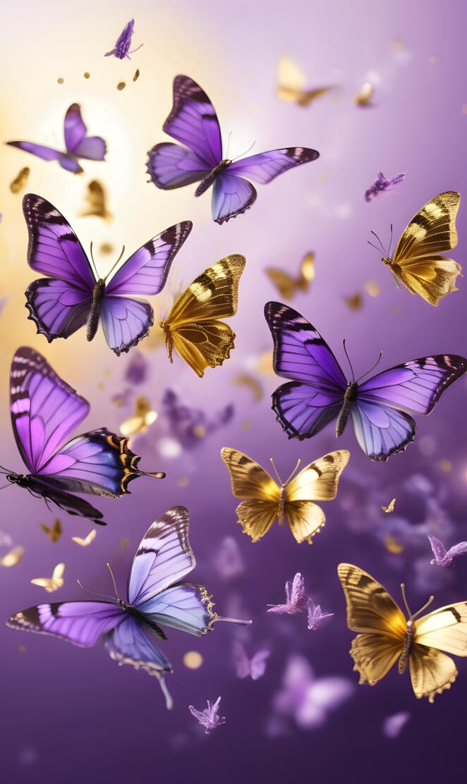 its your golden hour in purple haze & The butterflies