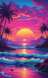 Vapor Wave Sunset