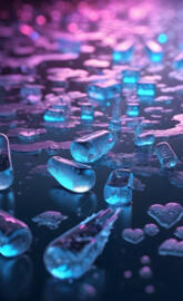 a close up of water drops