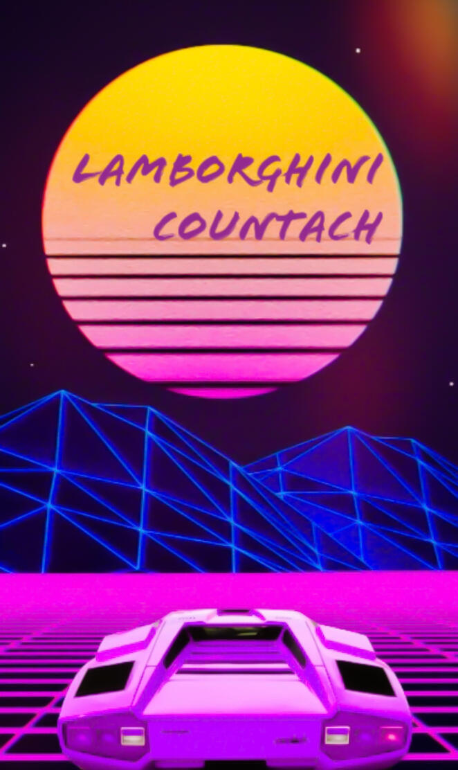 Vaporwave Countach